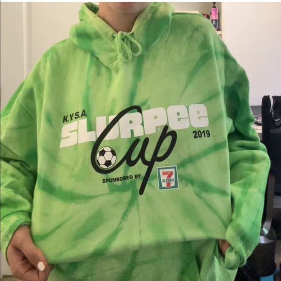 Green Tye Dye Hoodie! - Picture 2 of 6